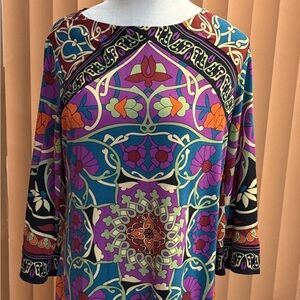 Nicole Miller Multicolor Geometric Dress